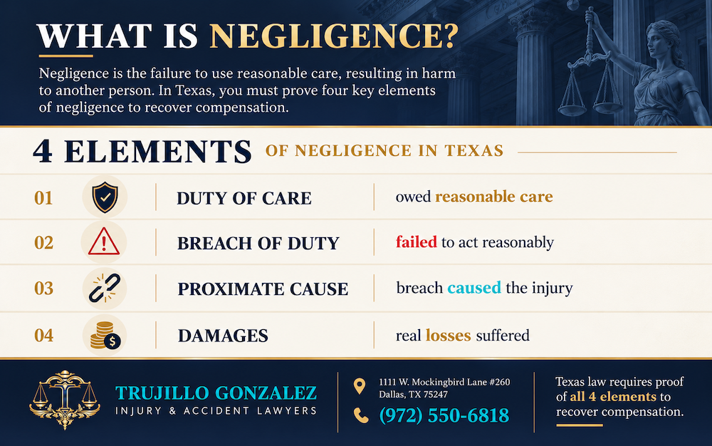 The 4 Elements of Negligence in a Texas Personal Injury Claim